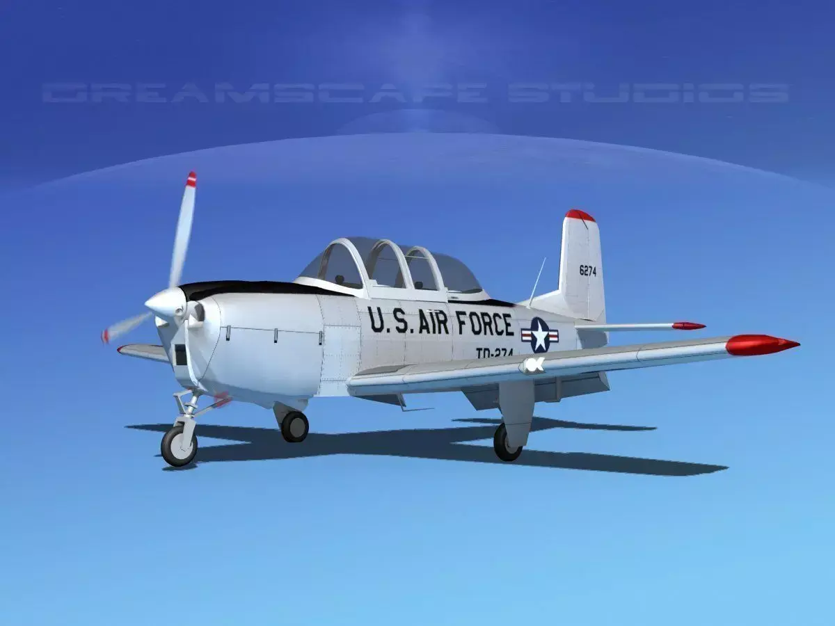 Beechcraft T-34 Mentor V09 USAF 3D model