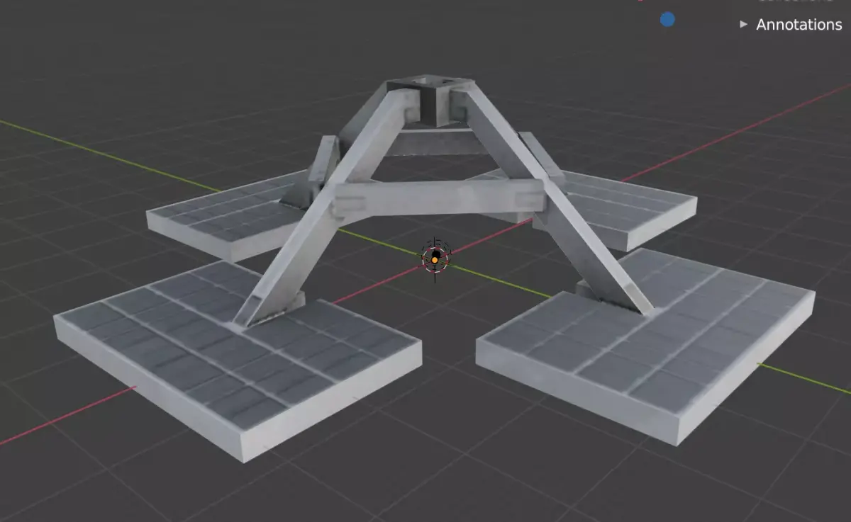 satellite dish Low-poly 3D model