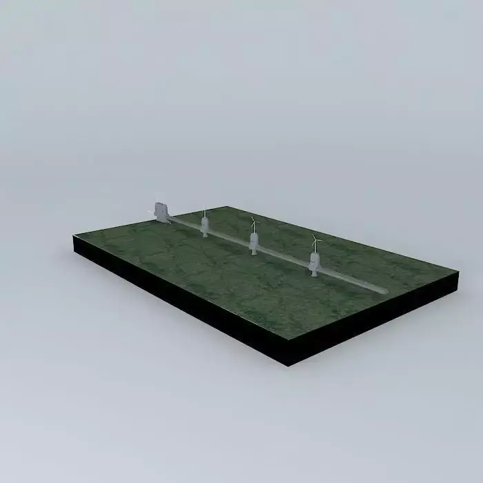 ARGO Architects ISEM Intercontinental surfaced maglev track line Free 3D model
