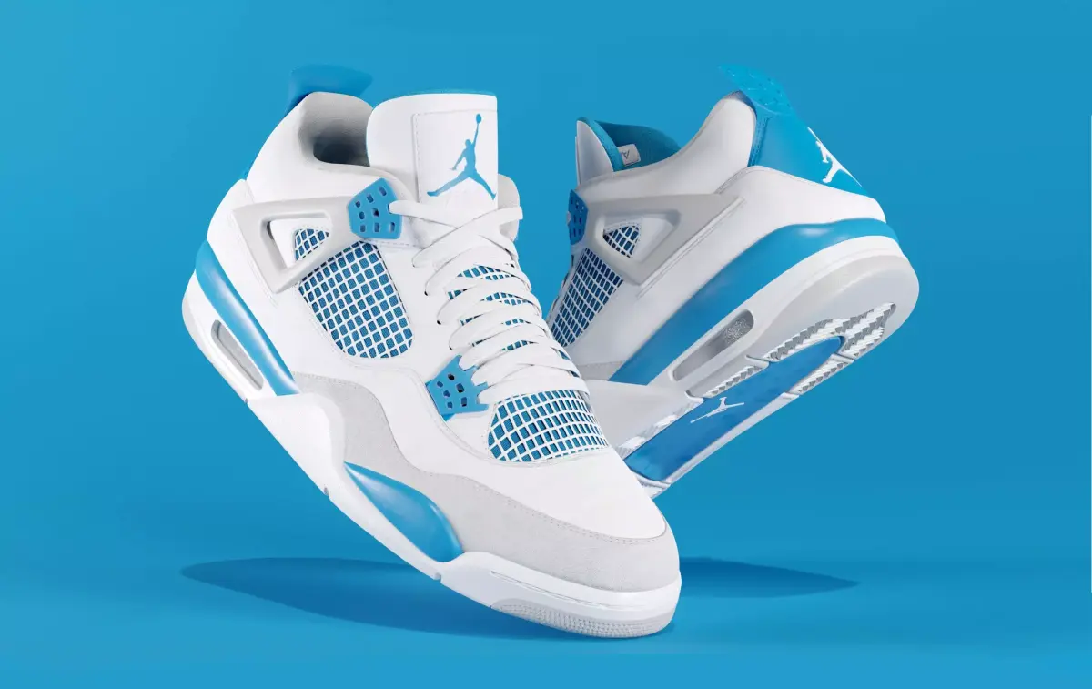 Jordan 4 Military Blue Low-poly 3D model