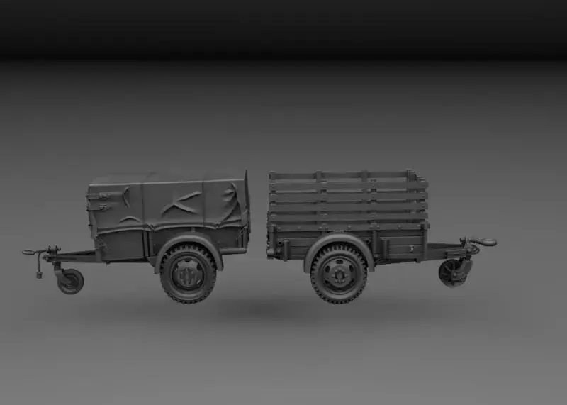 WW2 US ARMY TRAILERS 3D print model
