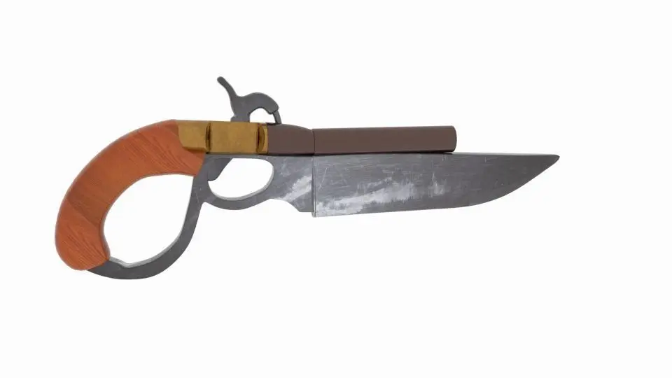 Knife Gun Repro 3D model
