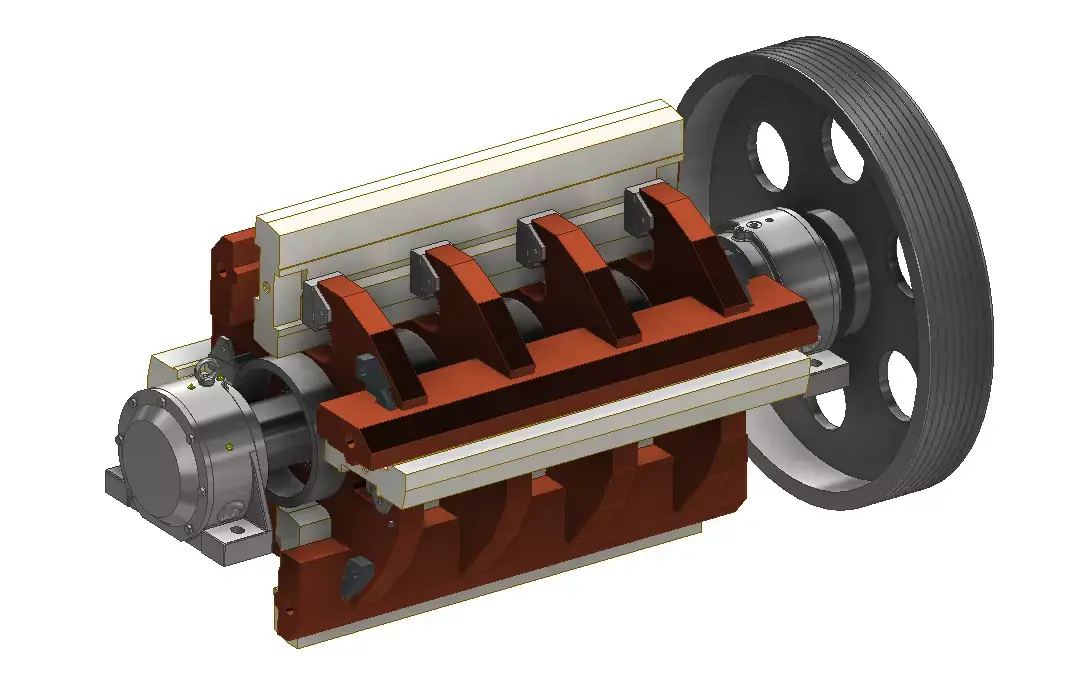 Rotor 1300 for impact crusher 3D model