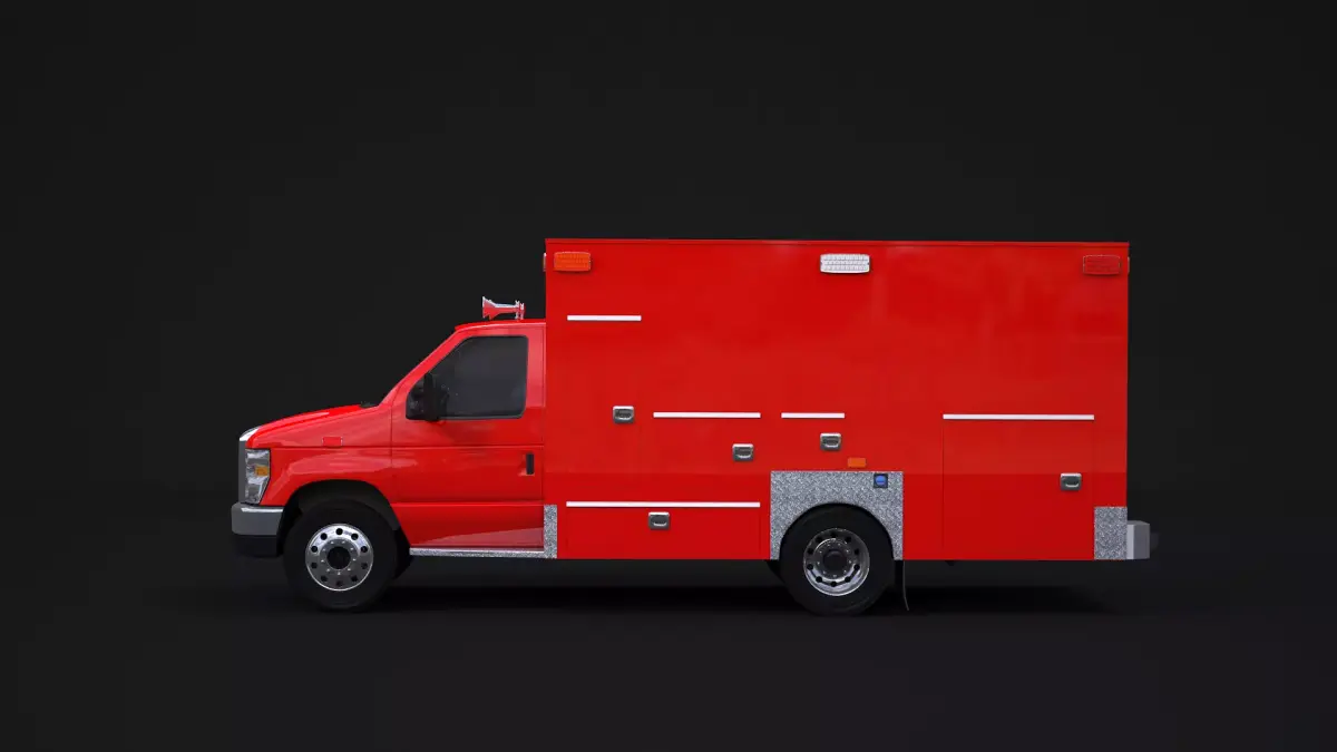 E-Series EMS Ambulance Truck 3D model