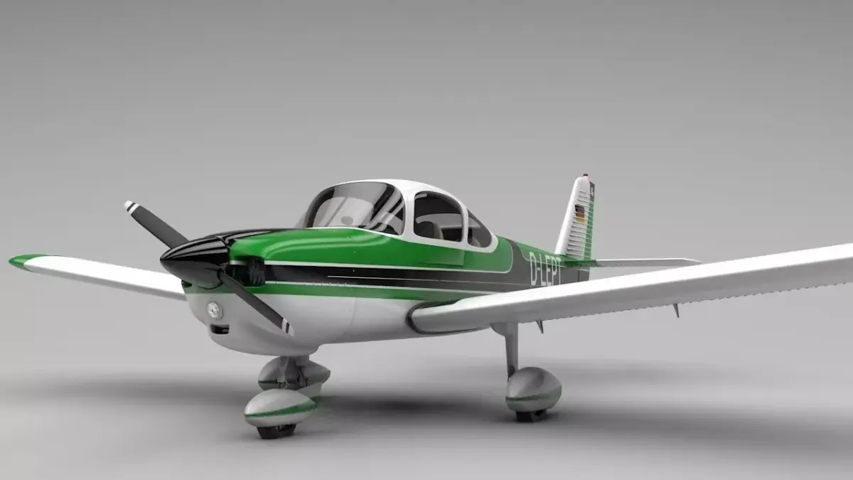 Fuji FA-200 Aero Subaru Low-poly 3D model