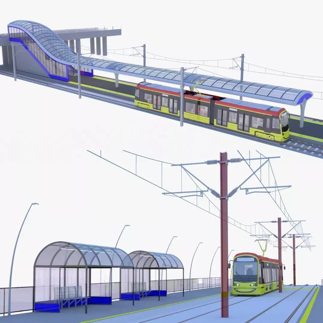 Warsaw tram stops II 3D Model Pack purchase