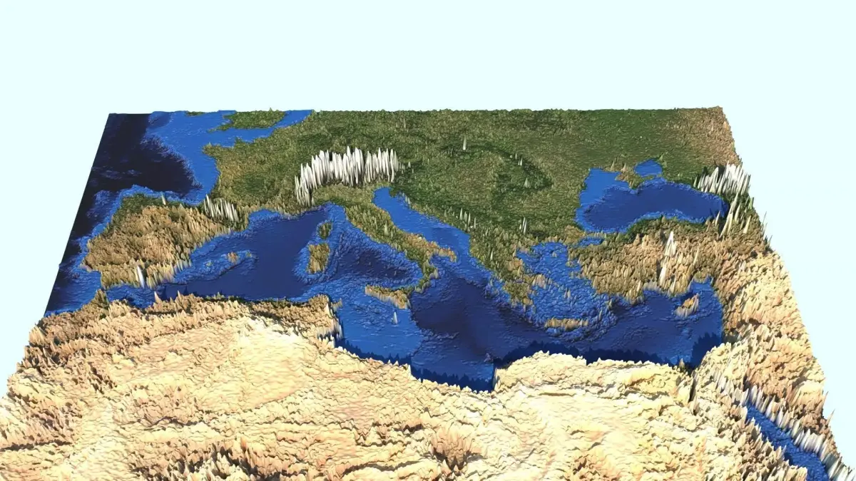 Mediterranean Sea 3D model