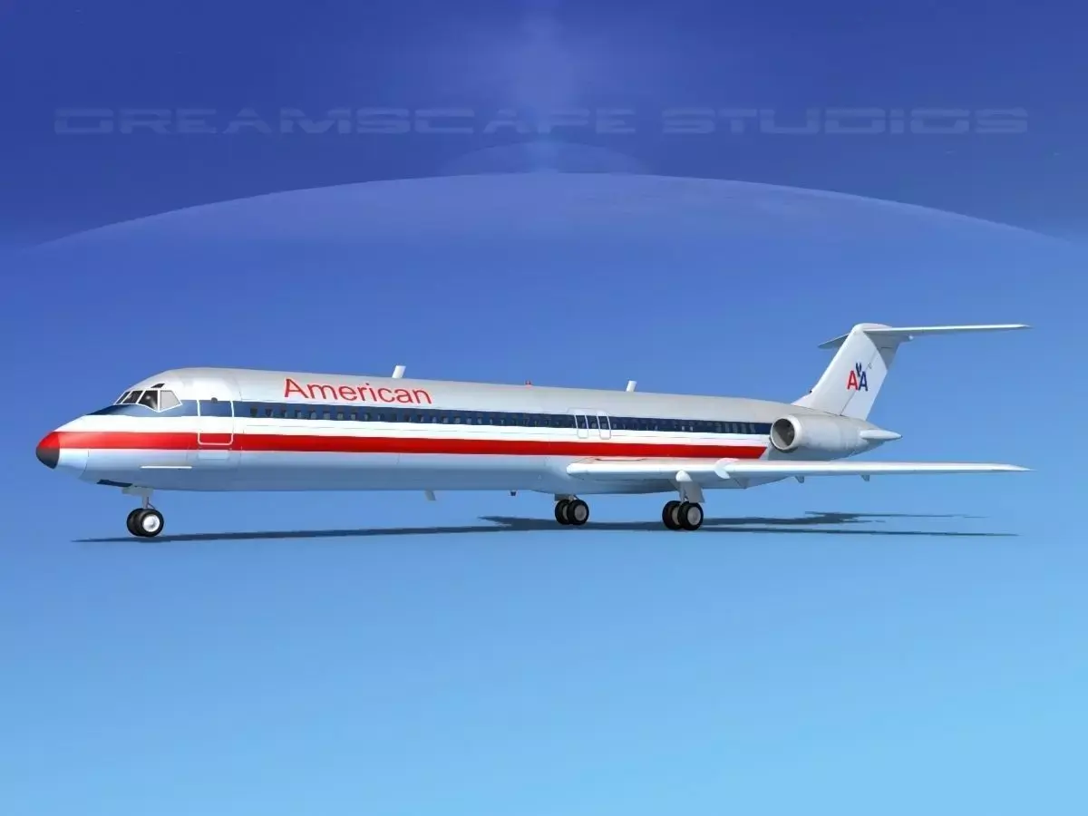 Douglas DC-9-50 American 3D model
