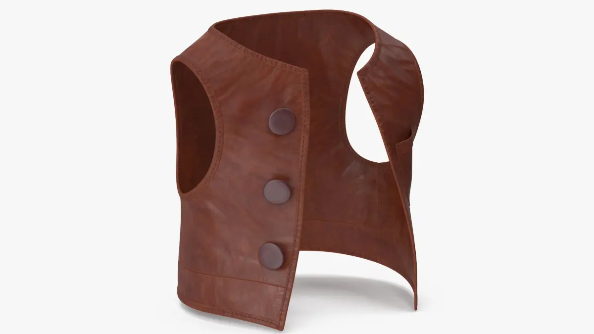 Cartoon Vest Brown 3D model