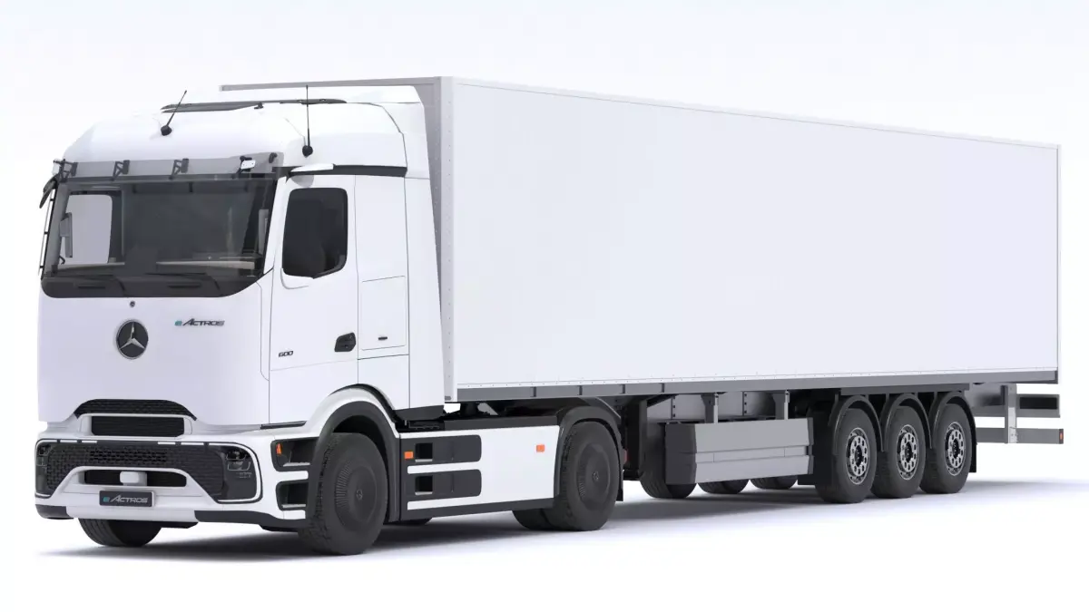 Mercedes-Benz eActros 600 with Trailer 3D model