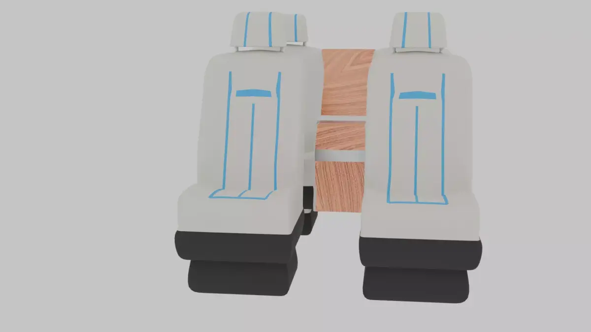 CAR SEATS  Low-poly 3D model