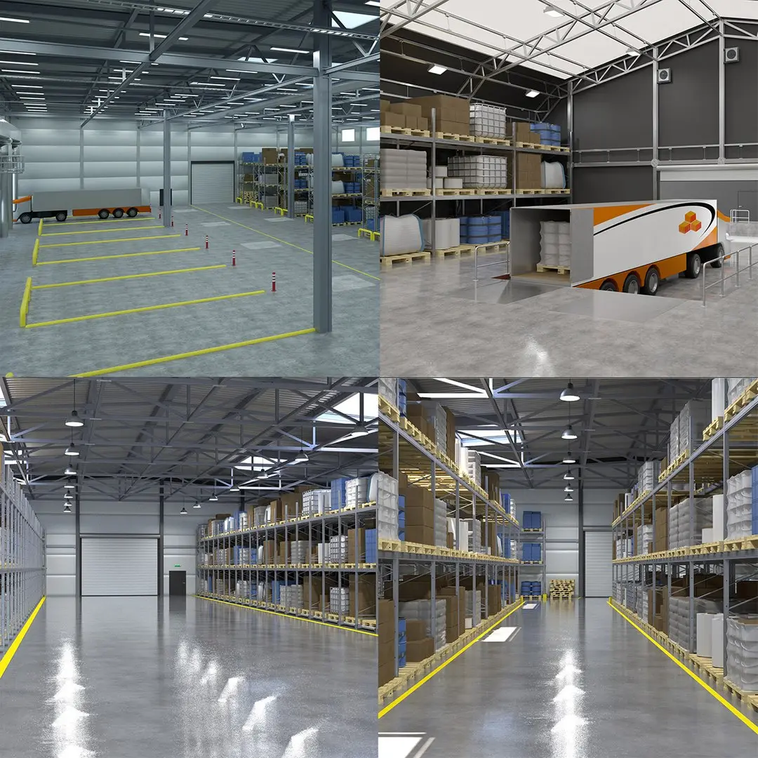 Warehouses Pack 3D model purchase