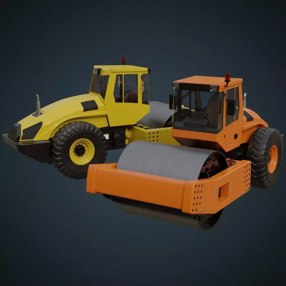 Compactor 1A Low-poly 3D model