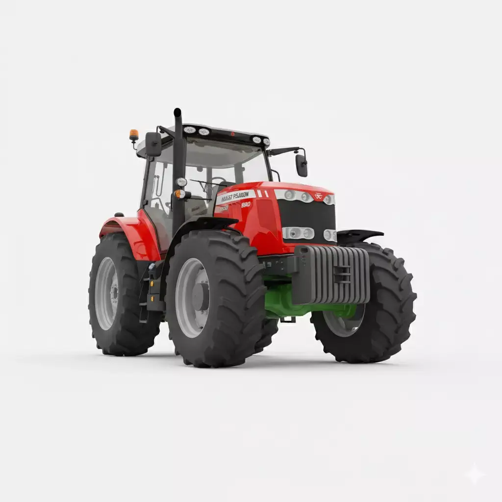 Massey Ferguson 5600 Series Modern Farm Tractor Low-poly 3D model