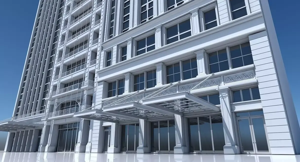 Commercial Building Facade 15 3D model