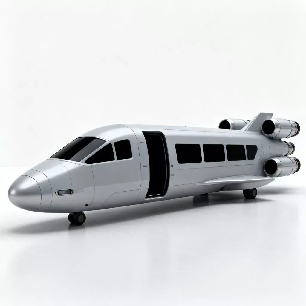 Realistic Vector Shuttle 3D Model Low-poly 3D model