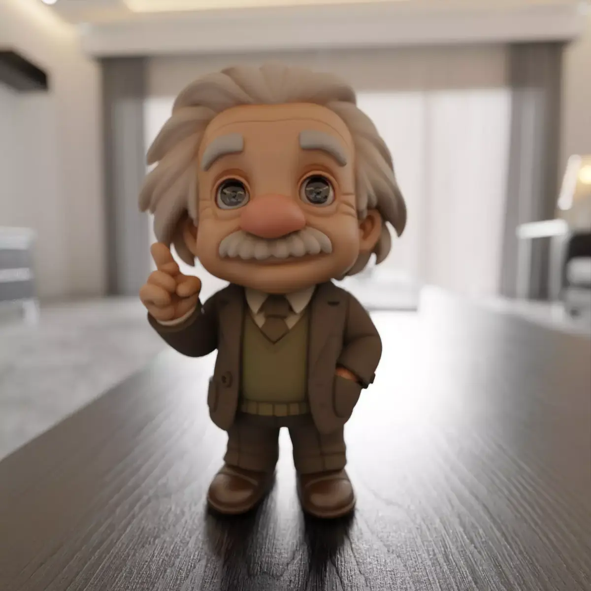 Albert Einstein Chibi 3D print model