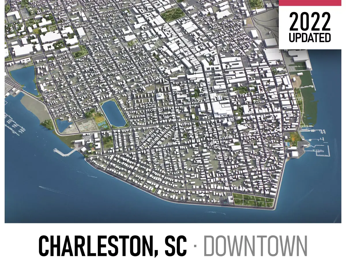 Charleston Low-poly 3D model