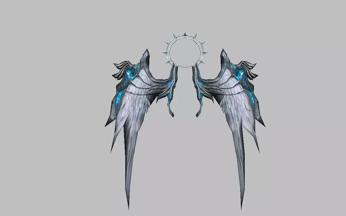 Blue Wing Low-poly 3D model