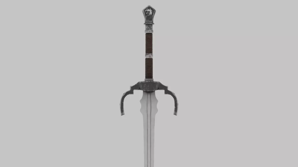Witcher Sword Low-poly 3D model