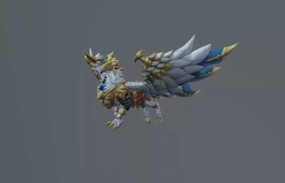 Eagle White Fantasy Low-poly 3D model