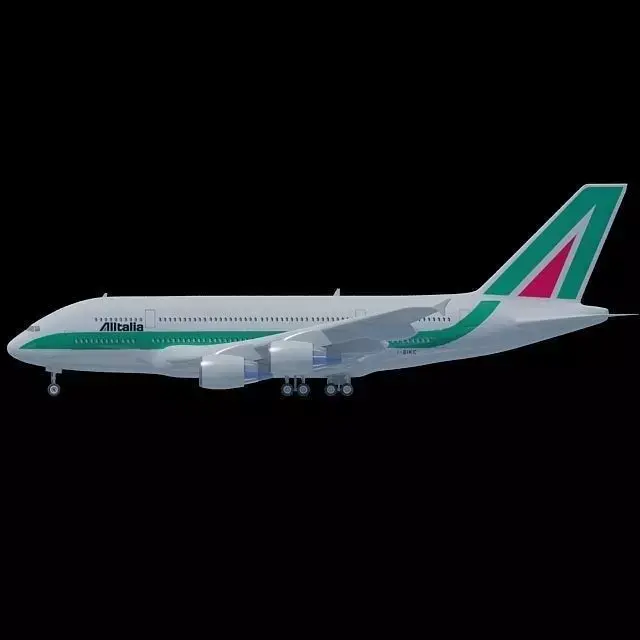High Detailed Alitalia Airbu a380  3D model