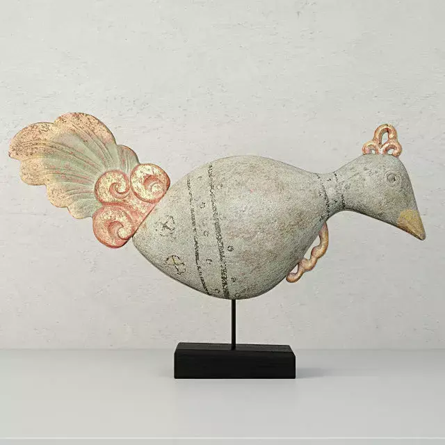 Antique Bird on Stand by Jeffan 3D model