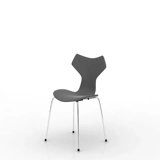 Modern Plastic And Metal Office Chair 3D model
