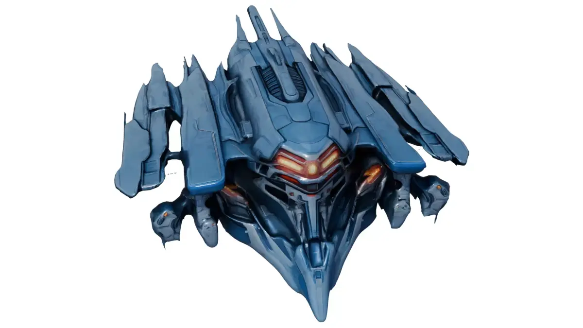 Aether Strike Spaceship Lowpoly GameReady PBR Low-poly 3D model