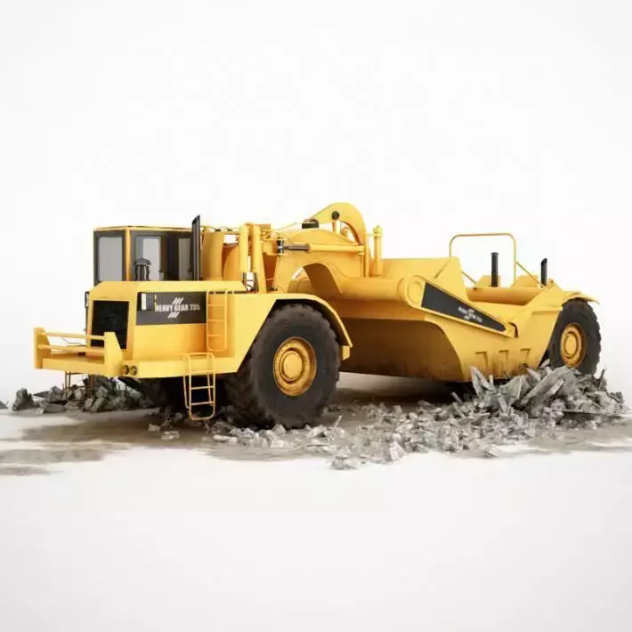 Yellow Construction Truck 3D model
