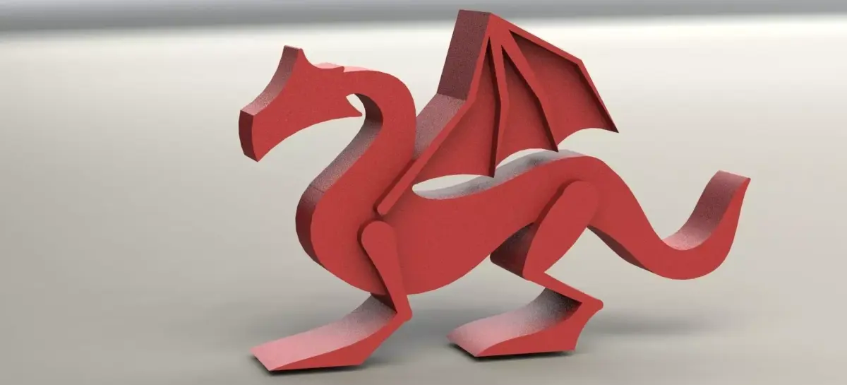 Dragon made of paper 3D print model