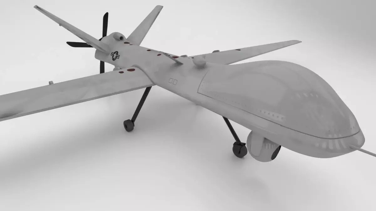 UAV MQ-9 Repear Low-poly 3D model
