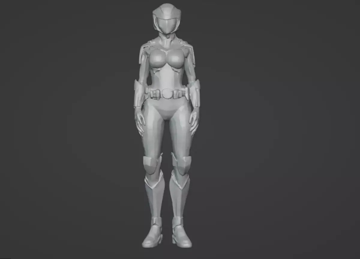 Advanced Female Ranger 84 - Sci-Fi Warrior Heroine   3D print model