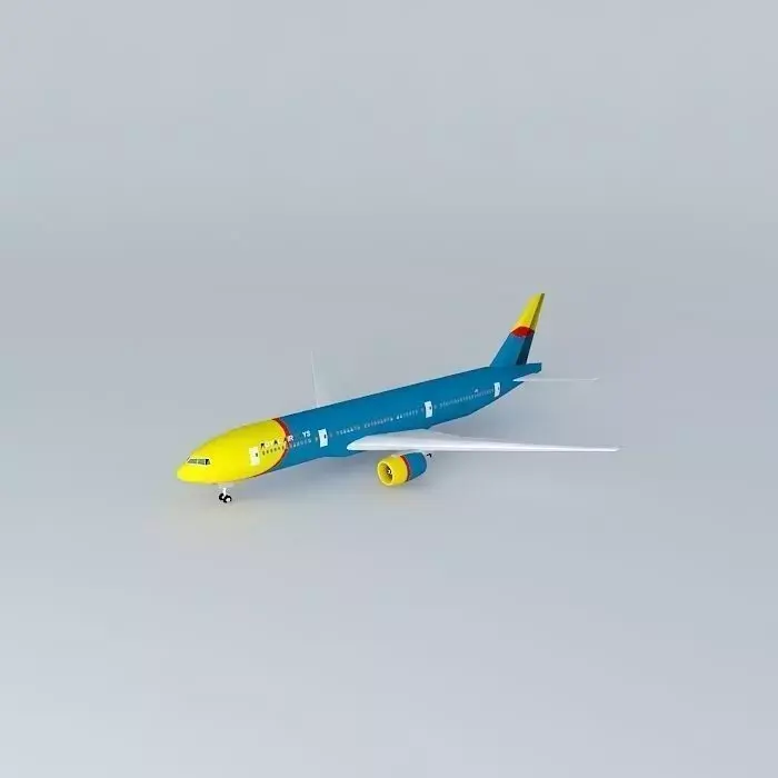 Royal Airways Boeing 777-300 with interior Free 3D model