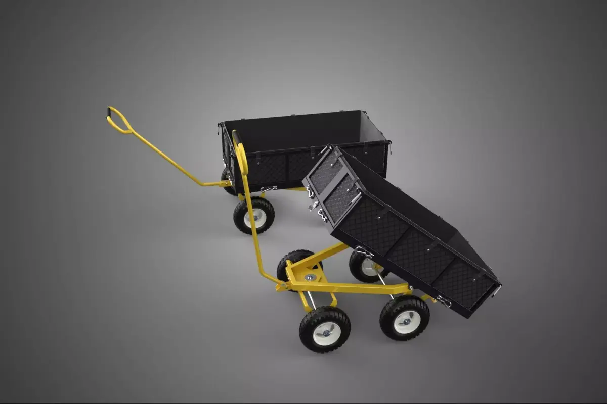 HEAVY DUTY UTILITY DUMP AGRICULTURAL CART TROLLEY TRUCK TILTING 3D model