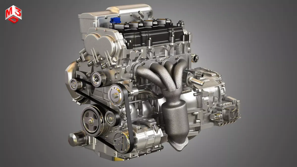 Altima Hybrid - 4 Cylinder 2012 Engine and Transmission  3D model