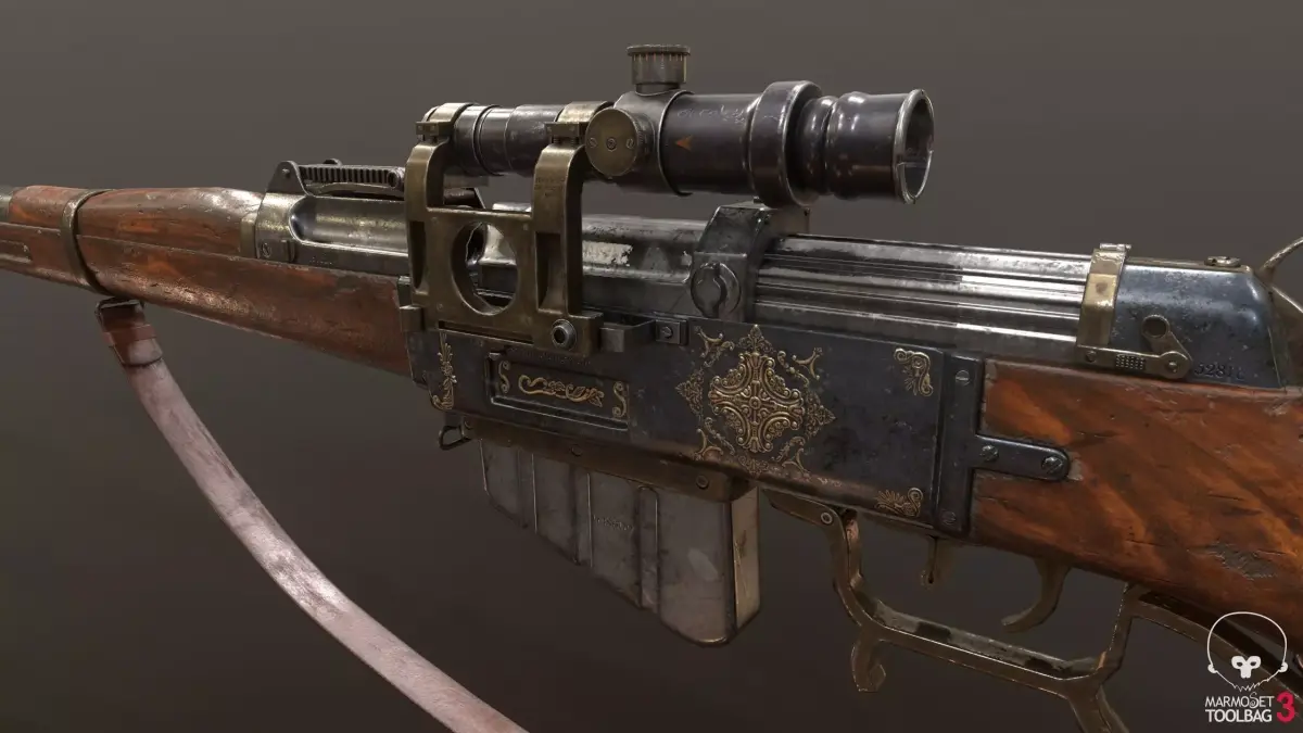 Gewehr Kennzeichen 06 Low-poly 3D model