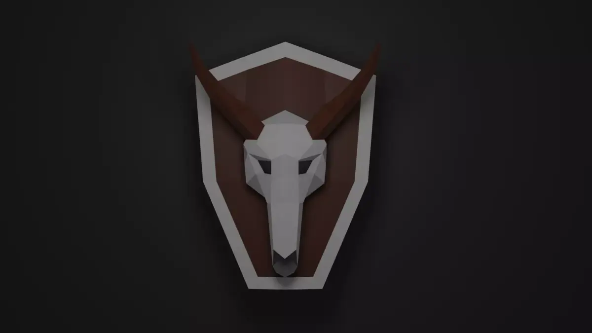 Goat Skull Low-Poly Free low-poly 3D model