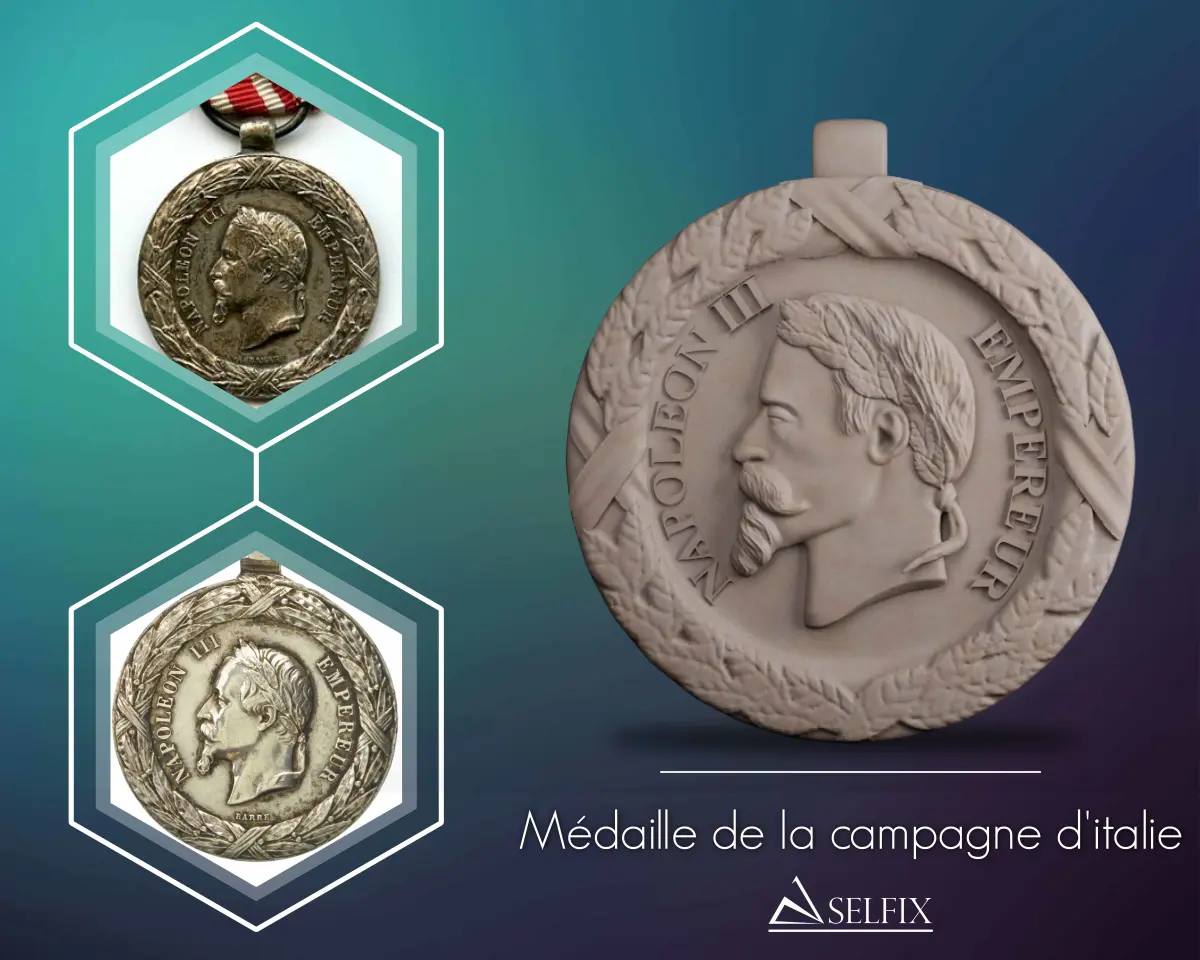 Commemorative medal of the 1859 Italian Campaign 3D print model