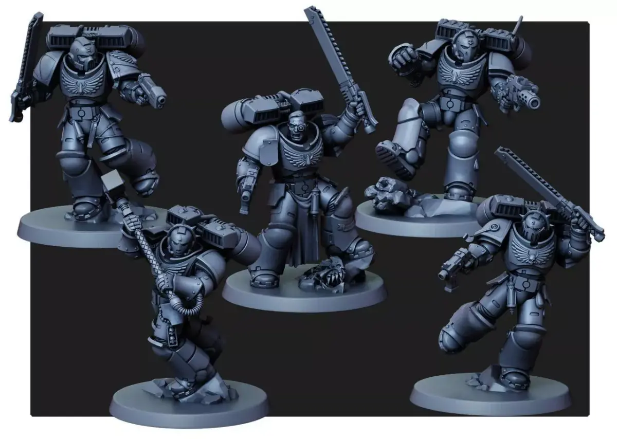 Blood Angels death miniature proxy table game wargame SAMPLE Free 3D print model