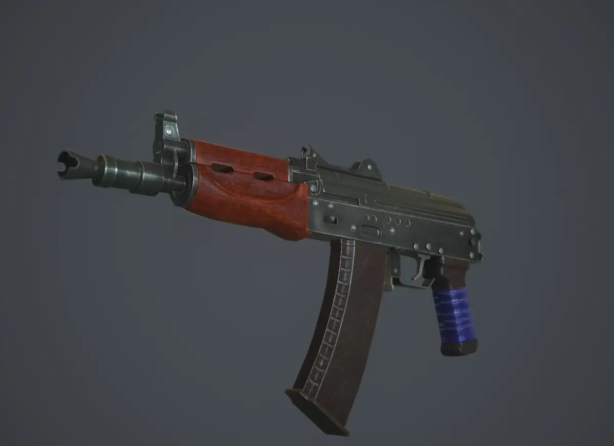 AKS-74u rifle Free low-poly 3D model