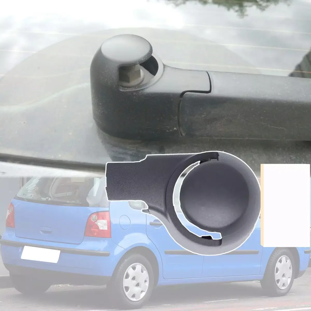vw polo rear wiper arm cover 3D print model