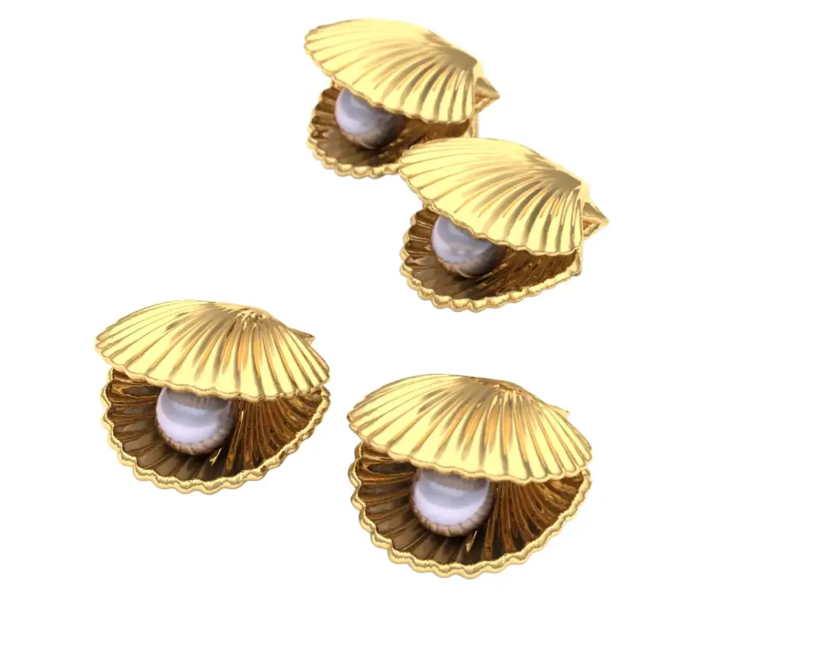 Shell earrings 3D model