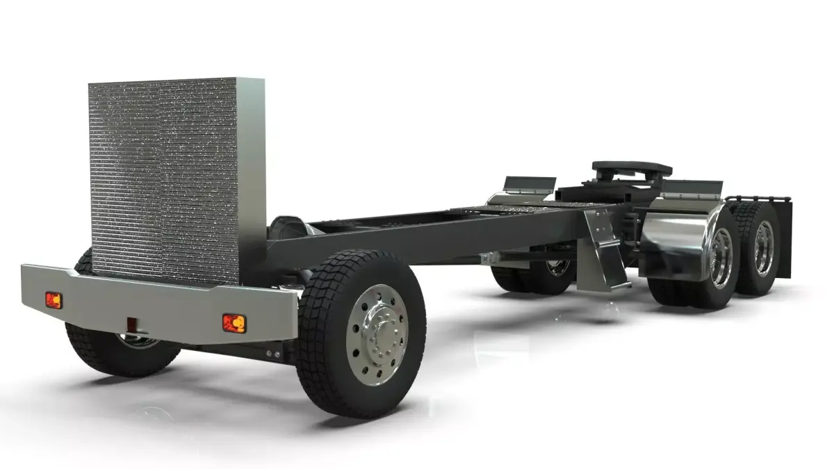 kenworth w900 1984 Chasis LowPoly Low-poly 3D model