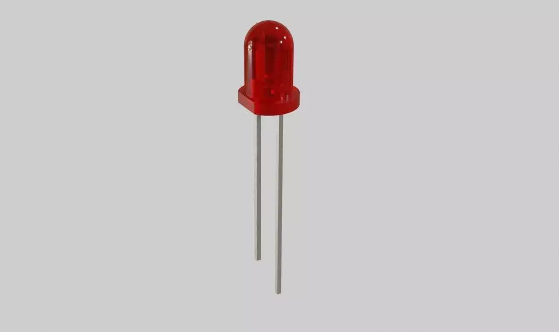 Red Led - Light - Electronic parts Low-poly 3D model