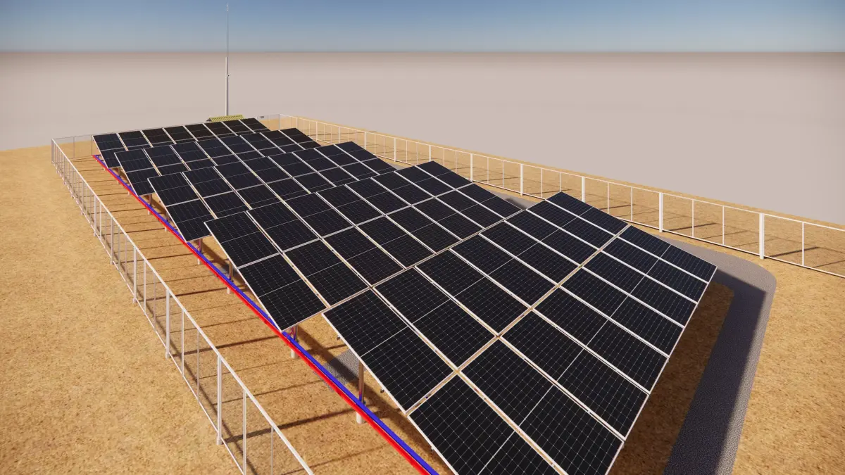 50kW  Ground Mounted Solar Farm Engineering Model 3D model