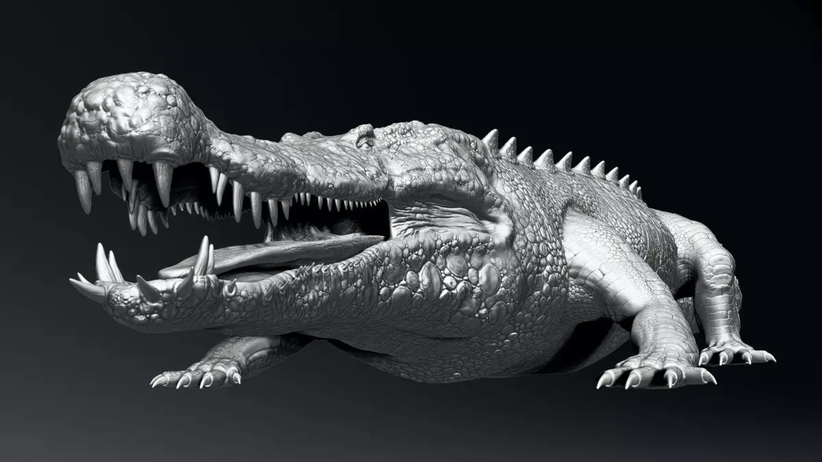 Dinosaur Deinosuchus Riograndensis Sculpt Project 3D model