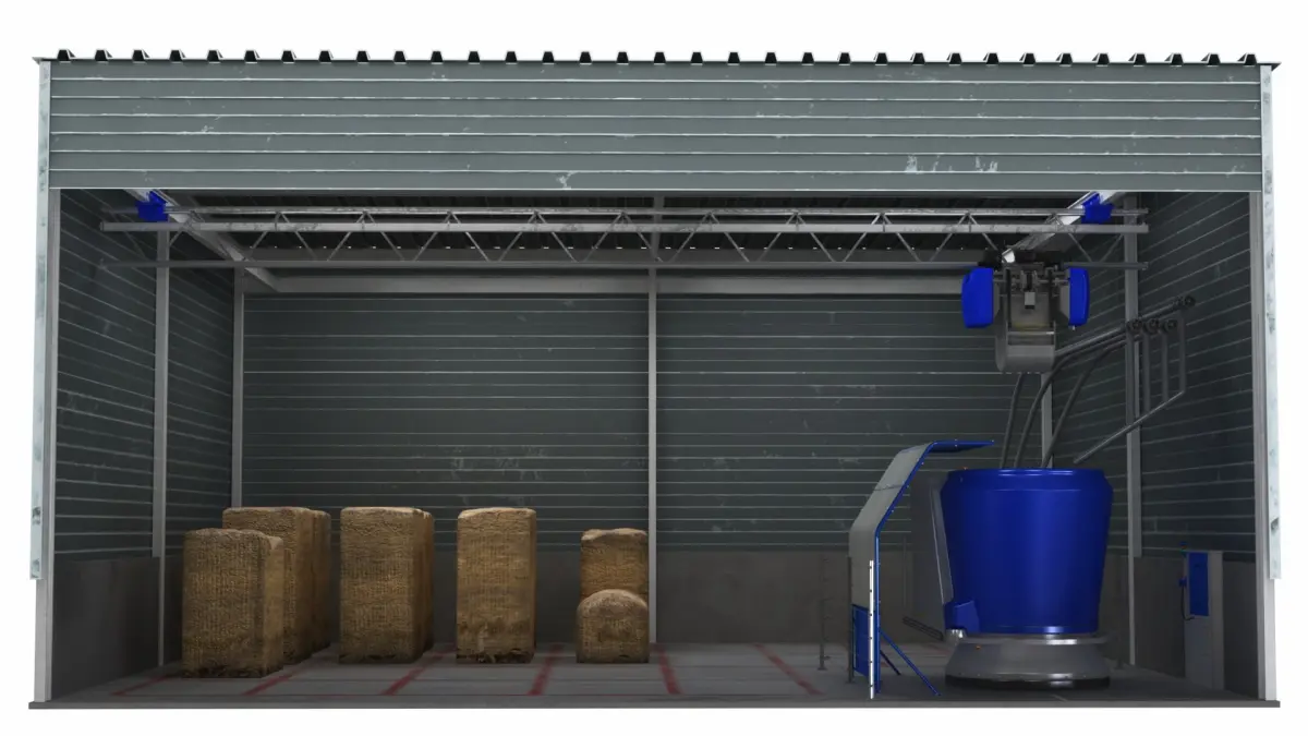 Automatic Cow Farm Feeding And Silage System Building 3D model