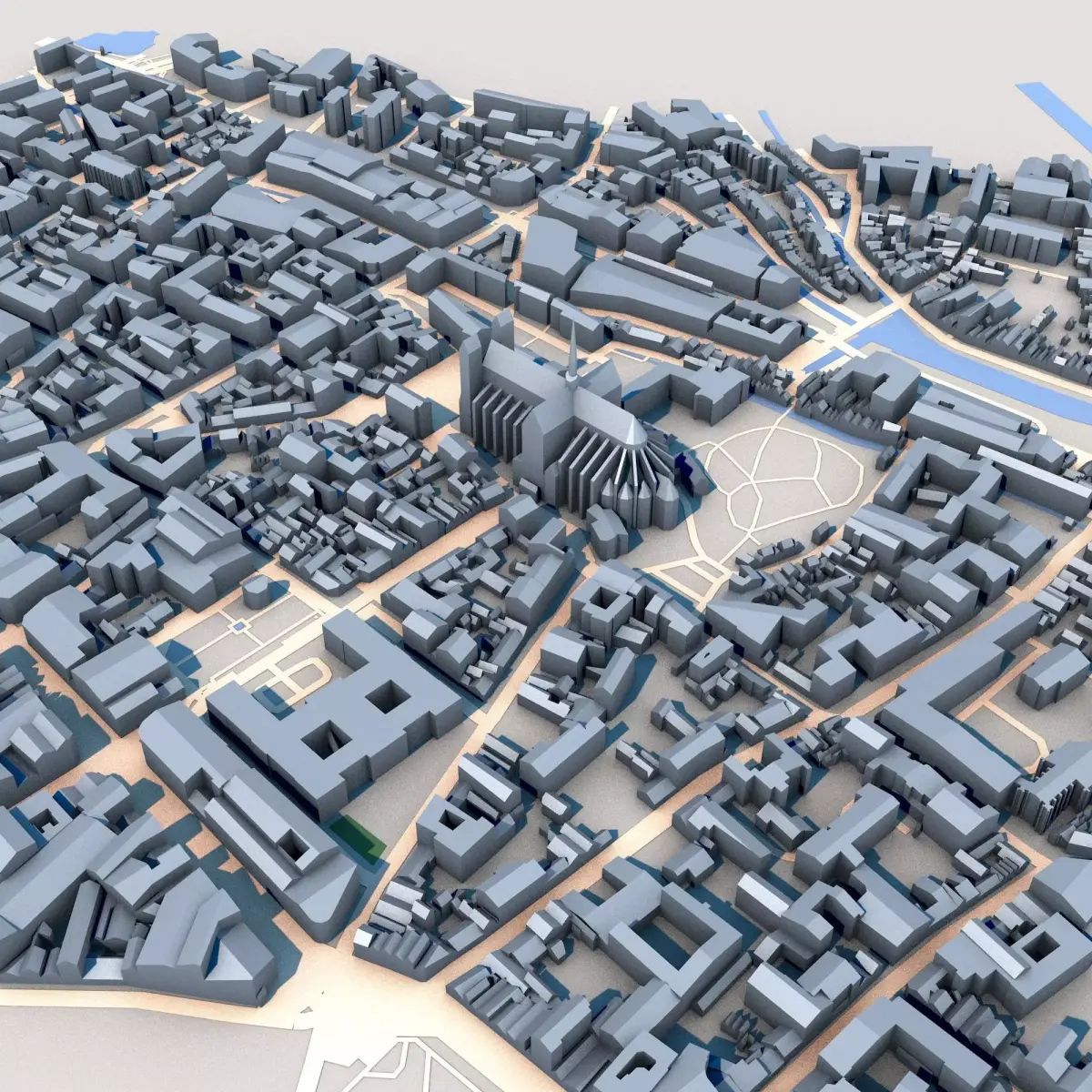Cathedrale Notre-Dame dAmiens France 3D model