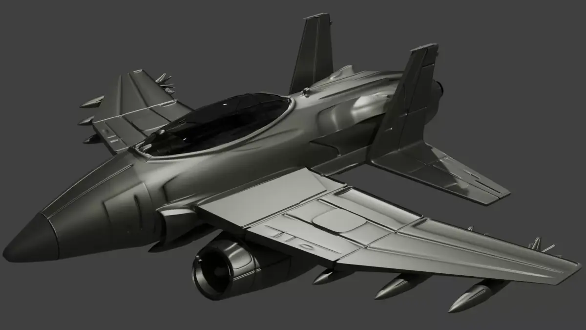 Airplane  militar - Dio 3D model